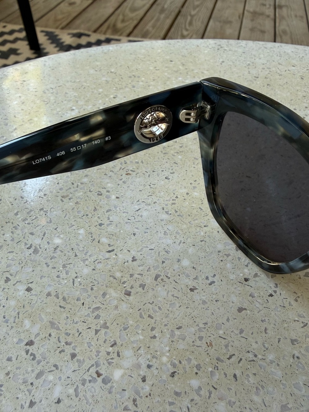 Longchamp Blue Tortoiseshell Cat-Eye Sunglasses - Picture 6 of 11